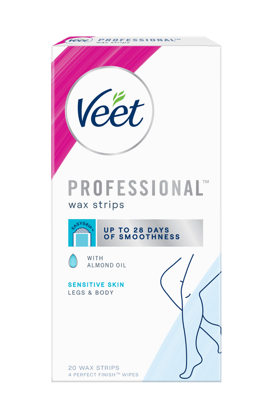 Veet® Wax Strips With Easy Grip™ - Legs & Body – Sensitive Skin